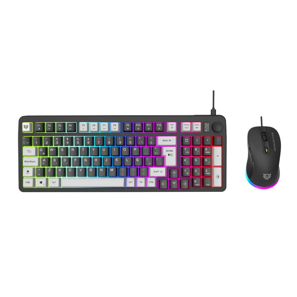 Kit Teclado y Mouse Squad Conquest MG515 Balam Rush Azender Series - Iluminacion RGB, Color Negro. AC-940443 Kit Teclado y Mouse Squad Conquest MG515 Balam Rush Azender Series - Iluminacion RGB, Color Negro. AC-940443